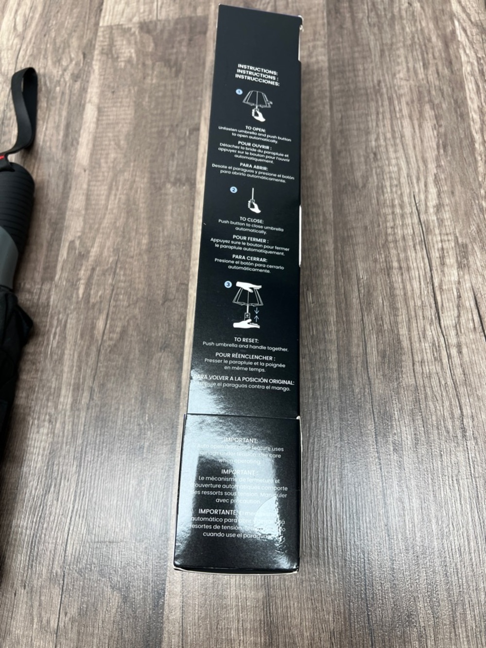 ShedRain WindPro Compact Black Umbrella - Picture 6 of 7